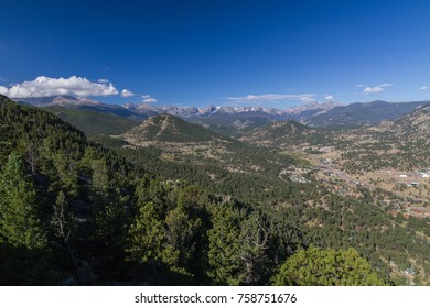 View Of Estes Park From Aerial Tramway, Colorado, USA