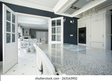 View Of Expensive Kitchen With Marble Worktop