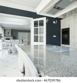 View Of Expensive Kitchen With Marble Worktop