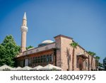 View of the exterior of the Friday Mosque or Dzhumaya Mosque, an Ottoman building in the Old Town of Plovdiv, Bulgaria