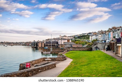View of Falmouth and Carrick Roads, in Cornwall, England. April 2014.