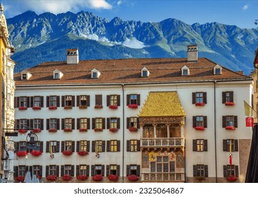 View of the famous golden roof in Innsbruck, Austria