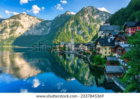 Similar – Image, Stock Photo Reflection in Hallstatt Lake, Austria