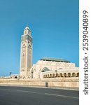 view of the famous Hassan II Mosque in the city of Casablanca, Morocco