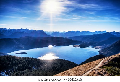 View From Famous Jochberg - Bavaria - Germany