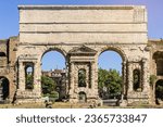 View of the famous Porta Maggiore, in Rome