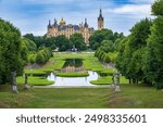 View of the famous Schwerin Castle in Mecklenburg-Vorpommern