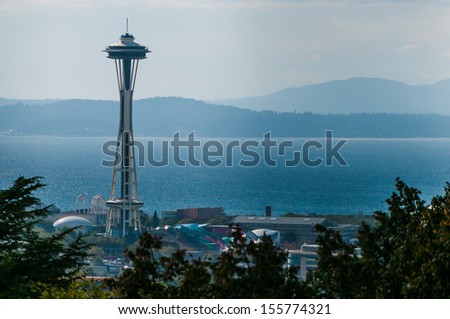 View of famous symbol of Seattle - Space Needle