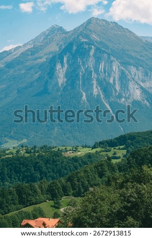 A view of faraway mountainside