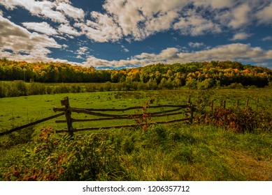 A view of a farmland in autumn - Shutterstock ID 1206357712