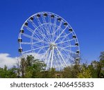 View of the Ferris Wheel in the Victory Park. In Yerevan, Armenia