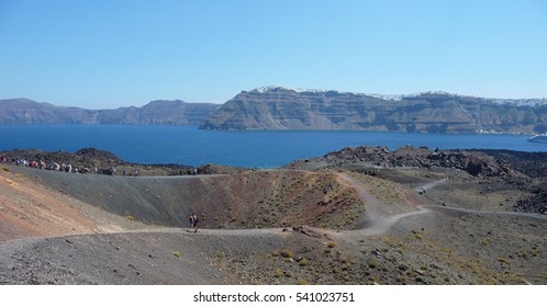 View Of Fira From Nea Kameni