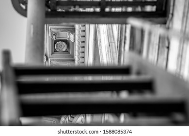 View up the fire escape.