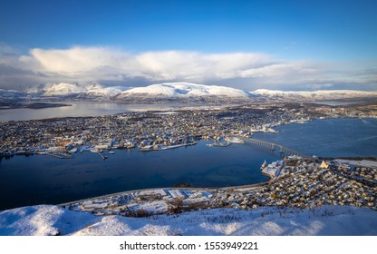 View From Fjellheisen To Tromsø, Norway