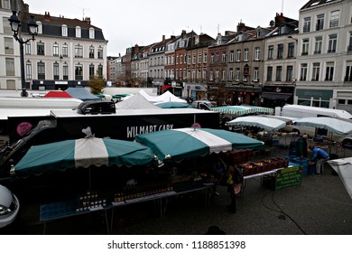 View Of Flea Market In Lille, France On Nov. 19, 2016