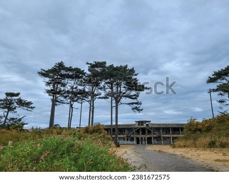 The view of Fort Worden Artillery Battery. Washington State, United States. Stockfoto © 