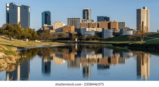 View of the Fort Worth, Texas skyline. 