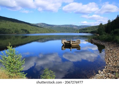 View Of The Frauenau Drinking Water Reservoir In The Bavarian Forest