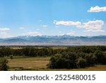 View of Front Range mountains of Colorado as seen from Longmont, Colorado