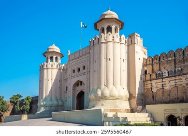 View at the Front Wall Gate of Lahore fort - Pakistan