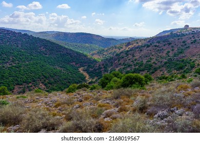 View Of Galilee Landscape And The Hilazon Valley, In Karmiel, Northern Israel