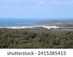 View From Gan Gan Lookout, Port Stephens New South Wales, Australia. Looking Towards the Stockton Sand Dunes