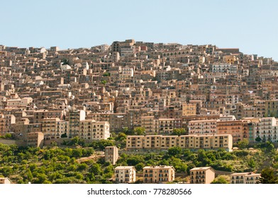 View Of Gangi In Sicily