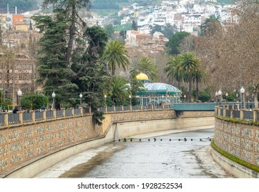 View of the gardens of the Paseo del Salón next to the Genil river in Granada (Spain) - Shutterstock ID 1928252534