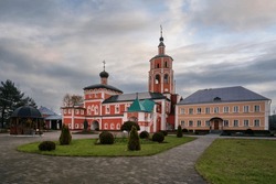View Of The Gate Ascension Church Of The Vyazma Ioanno-Predtechensky Monastery On A Sunny Morning, Vyazma, Smolensk Region, Russia