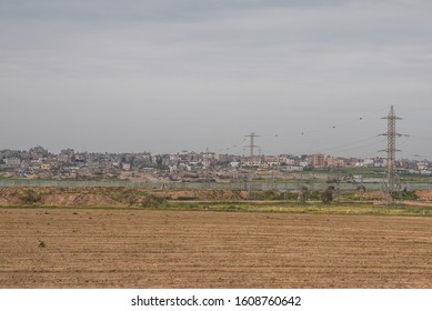 View Of Gaza City From Israel Border