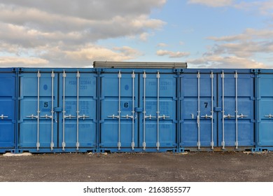 View of generic freight containers