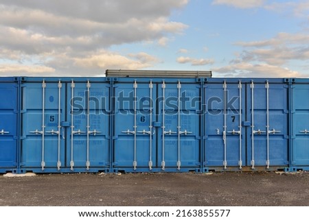 View of generic freight containers