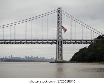 View Of The George Washington Bridge From Ross Dock In Fort Lee, New Jersey                   