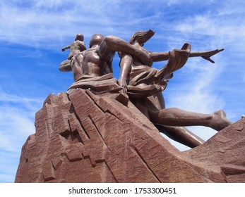 View The Giant Statue From Behind, African Renaissance Monument, Dakar, Senegal