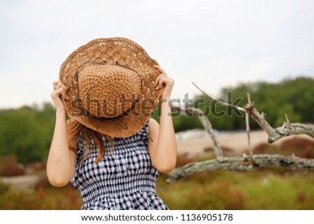 Similar – Image, Stock Photo Mary with a hat Lifestyle