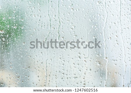 View of glass with water drops, closeup 商業照片 © 