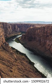 View From The Glen Canyon Dam Overlook Page Arizona