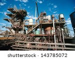 View of Gold Mining processing plant in the desert of Australia