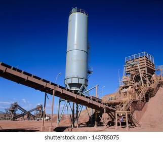 View Of Gold Mining Processing Plant In The Desert Of Australia