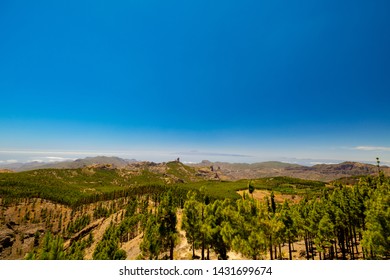 View of Gran Canaria island with Tenerife visible on the horizon - Shutterstock ID 1431699674