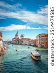 View of Grand Canal and Basilica Santa Maria della Salute in Venice