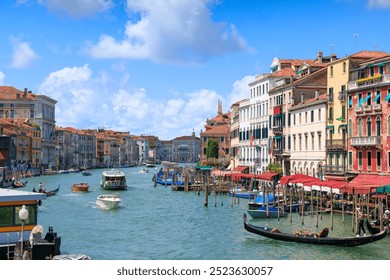 View of the Grand Canal from the Rialto Bridge in Venice, Italy. - Powered by Shutterstock