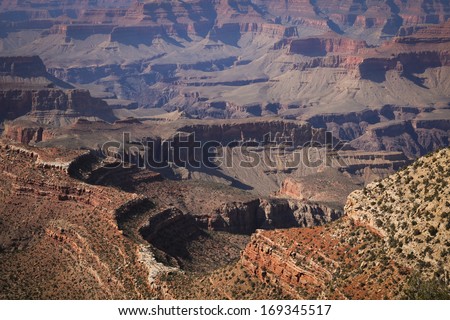 View of a Grand Canyon in Arizona, USA