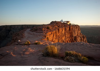 View Of The Grand Canyon On Sunset, From The Guano Point, In A Land Belongings To The Hualapai Tribe.