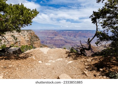 View of the Grand Canyon from  Pipe Creek Vista viewpoint on the south rim at Grand Canyon National Park.
				