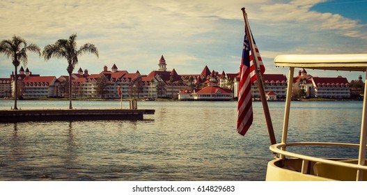 View Of The Grand Floridian Over A Lake