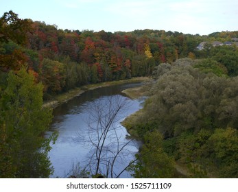 A View Of The Grand River In Kitchener.