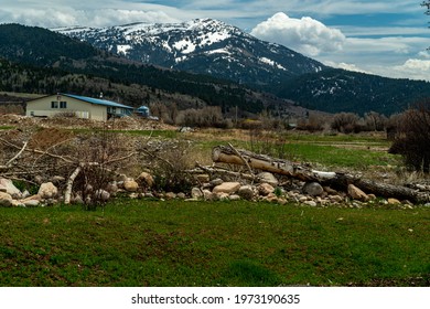 The view of the Grand Teton Mountain Range from the Grand Teton National Park in Moose, Wyoming in the United States of America
