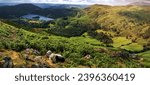 View of Grasmere lake Helm crag,, England, United kingdom