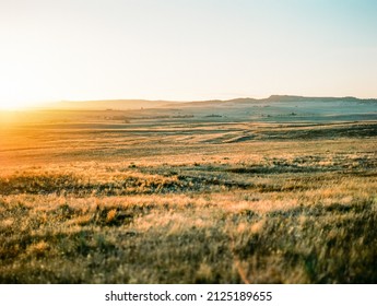 View of Grassy Rolling Hills in Colorado At Sunset - Shutterstock ID 2125189655